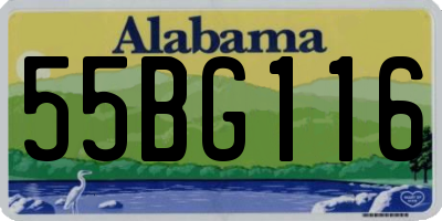 AL license plate 55BG116