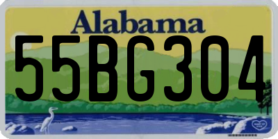 AL license plate 55BG304