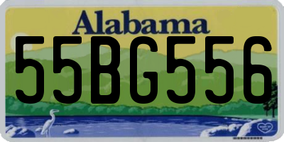AL license plate 55BG556
