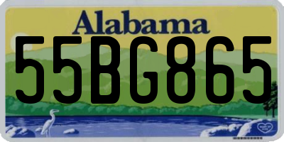 AL license plate 55BG865