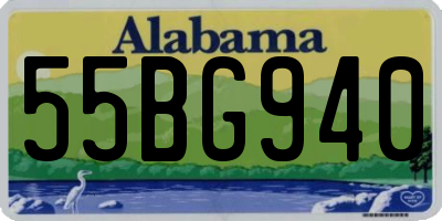 AL license plate 55BG940