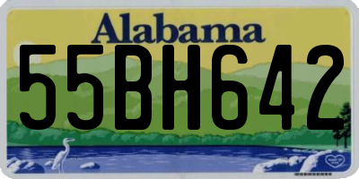 AL license plate 55BH642