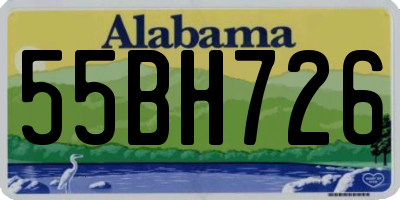 AL license plate 55BH726
