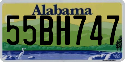 AL license plate 55BH747