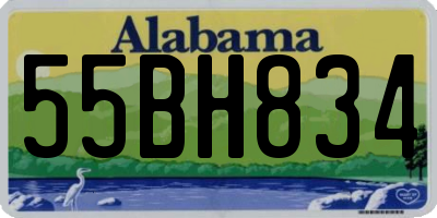 AL license plate 55BH834