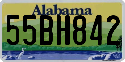 AL license plate 55BH842