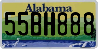 AL license plate 55BH888