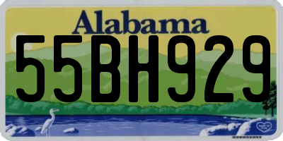 AL license plate 55BH929