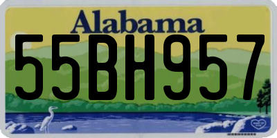 AL license plate 55BH957