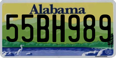 AL license plate 55BH989
