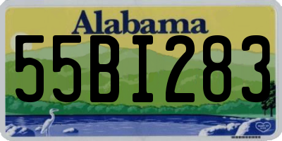 AL license plate 55BI283
