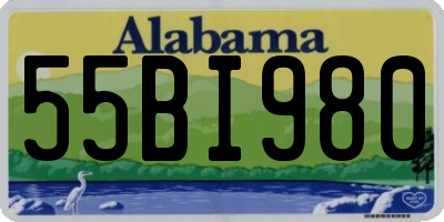 AL license plate 55BI980