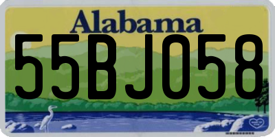 AL license plate 55BJ058