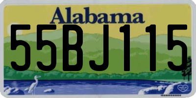 AL license plate 55BJ115