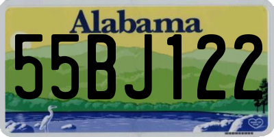 AL license plate 55BJ122