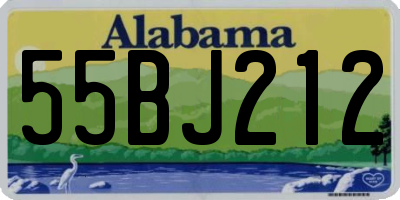 AL license plate 55BJ212