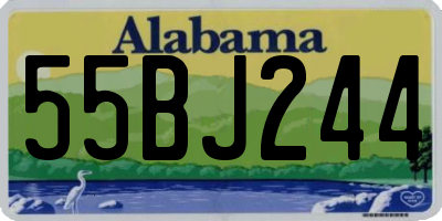 AL license plate 55BJ244