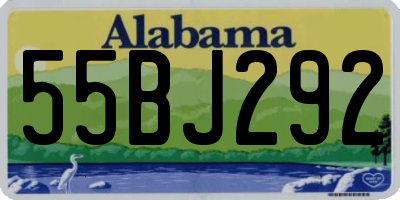 AL license plate 55BJ292