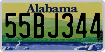 AL license plate 55BJ344