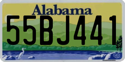 AL license plate 55BJ441