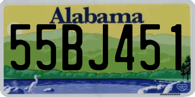 AL license plate 55BJ451
