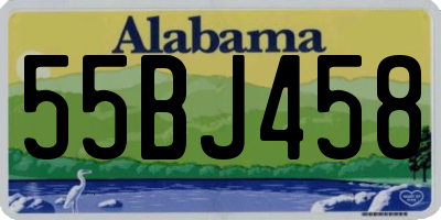 AL license plate 55BJ458