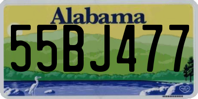 AL license plate 55BJ477