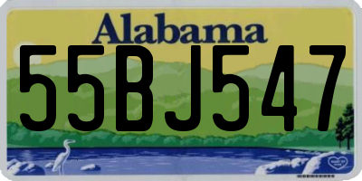 AL license plate 55BJ547