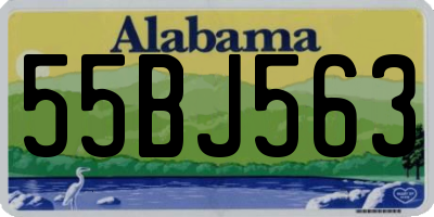AL license plate 55BJ563