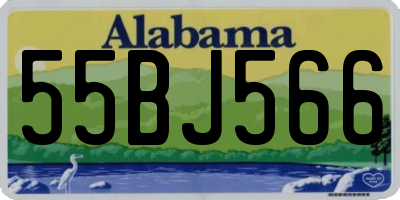 AL license plate 55BJ566