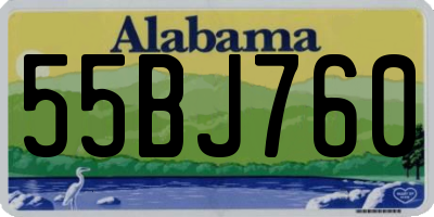 AL license plate 55BJ760