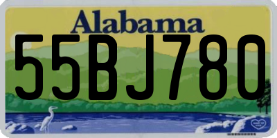 AL license plate 55BJ780