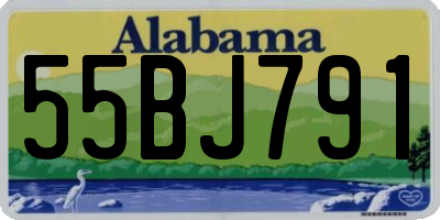 AL license plate 55BJ791