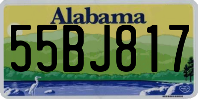 AL license plate 55BJ817