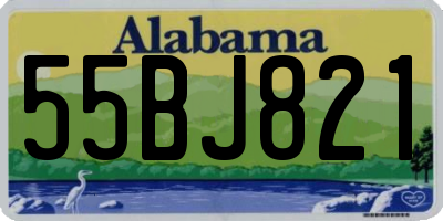 AL license plate 55BJ821