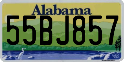 AL license plate 55BJ857
