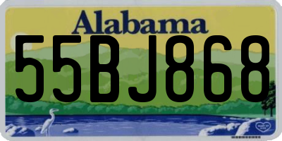 AL license plate 55BJ868