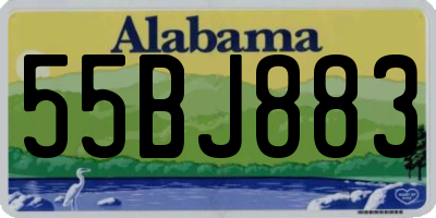 AL license plate 55BJ883