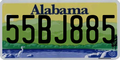 AL license plate 55BJ885