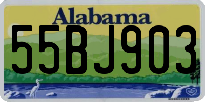 AL license plate 55BJ903