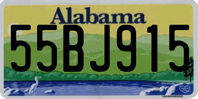 AL license plate 55BJ915