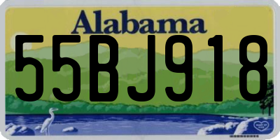 AL license plate 55BJ918