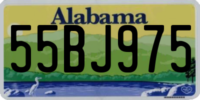 AL license plate 55BJ975