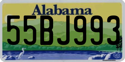 AL license plate 55BJ993