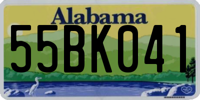 AL license plate 55BK041