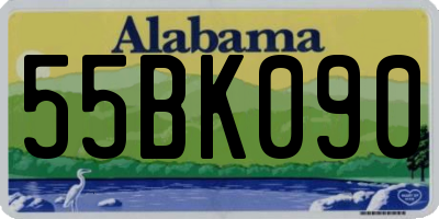AL license plate 55BK090