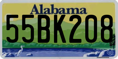 AL license plate 55BK208