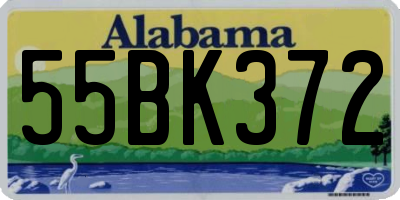 AL license plate 55BK372