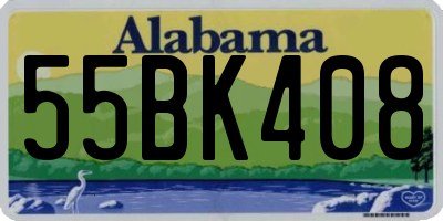 AL license plate 55BK408