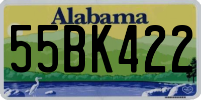 AL license plate 55BK422